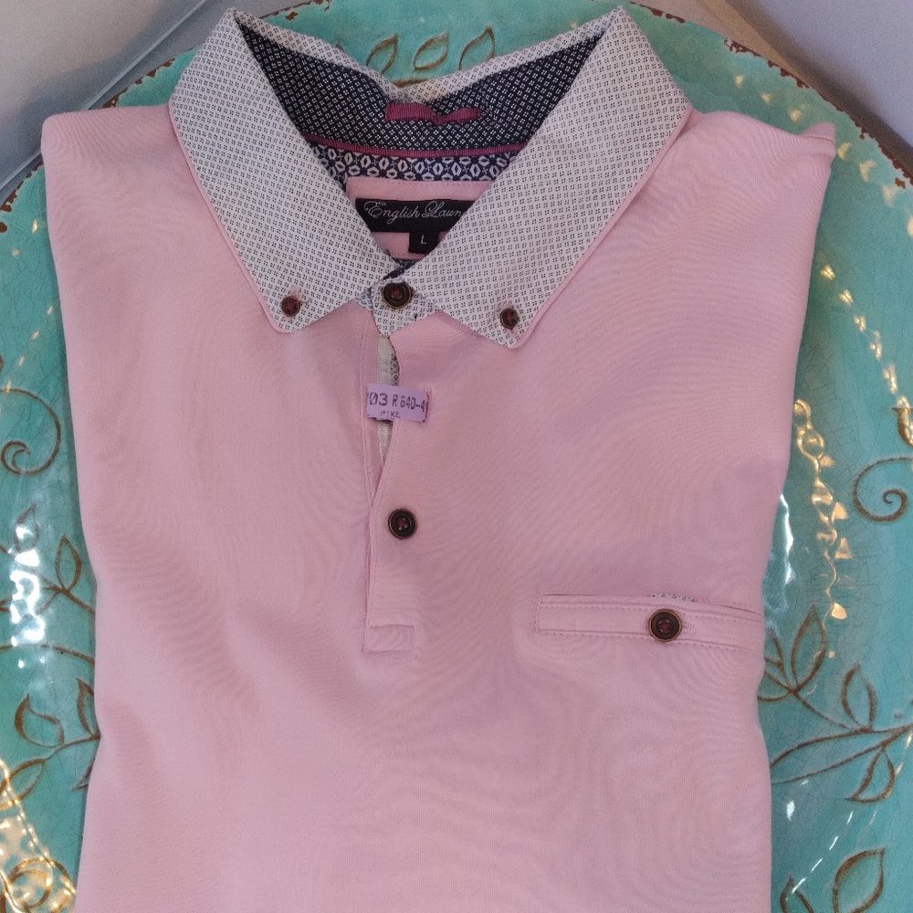 English Laundry Cotton S/S Button-Down Collar Polo